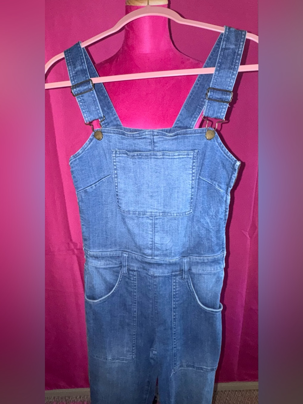 Rachel Roy Blue Denim Wide-Leg Jumpsuit